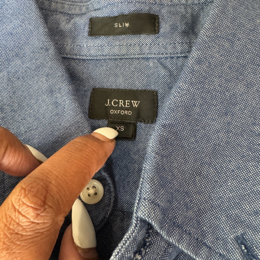 J.Crew Chambray Blue Slim Oxford Shirt